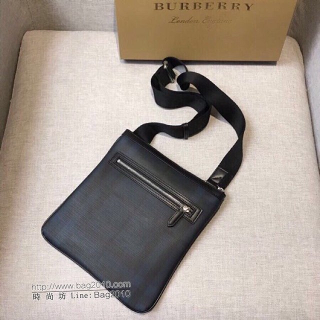 Burberry專櫃新款男包 巴寶莉London系列煙熏格男士最新單肩斜挎包  db1042